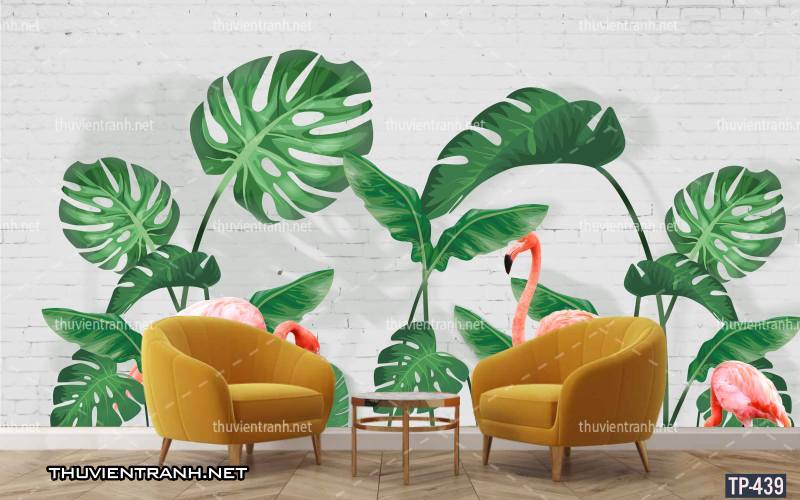 Tranh dán tường Hoa lá nhiệt đới, Tropical Leaves - Tranh tường chất lượng cao