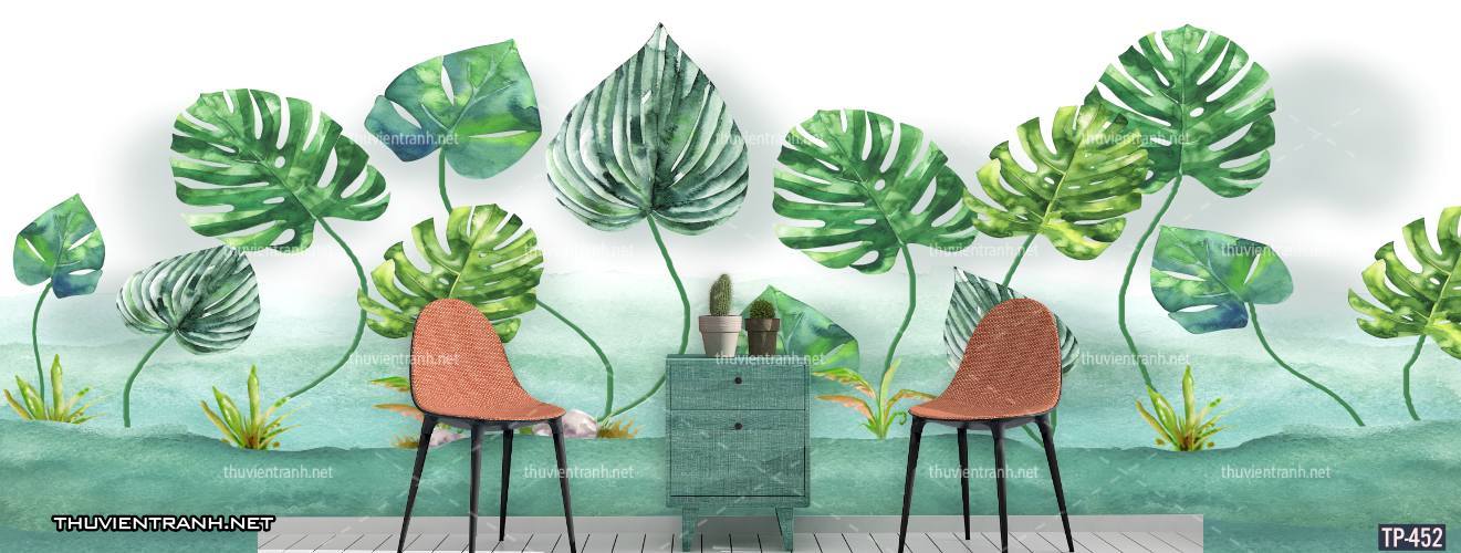 Tranh dán tường Hoa lá nhiệt đới, Tropical Leaves - Tranh tường chất lượng cao