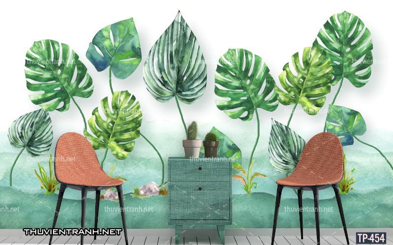 Tranh dán tường Hoa lá nhiệt đới, Tropical Leaves - Tranh tường chất lượng cao