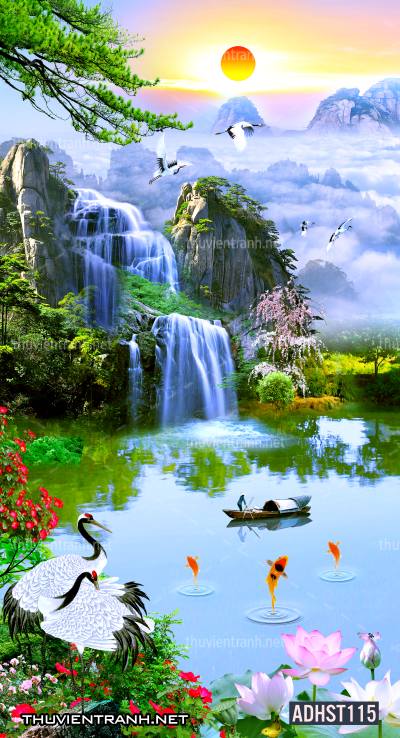 Tranh thác nước, thác nước đứng, thiên nhiên, waterfall, tranh dán tường thác nước, tranh 3D, tranh phong cảnh 3D - Kết quả tìm kiếm tranh tường