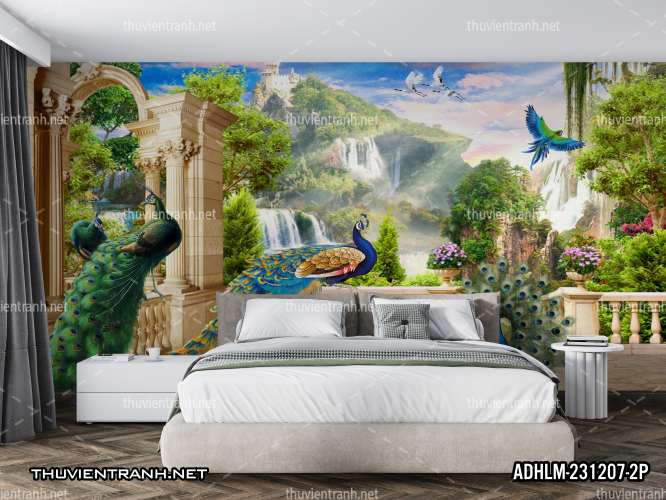 Tranh dán tường 3D Phong Cảnh-ADHLM-231207-2P - Tranh tường chất lượng cao
