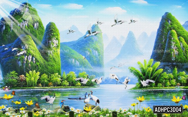 Tranh dán tường 3D Phong Cảnh-ADHPC3D04 - Tranh tường chất lượng cao