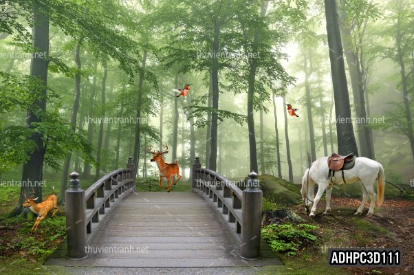Tranh dán tường 3D Phong Cảnh-ADHPC3D111 - Tranh tường chất lượng cao