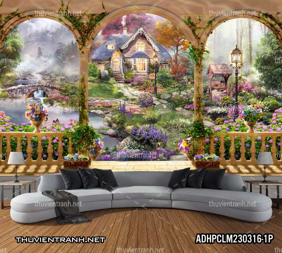 Tranh dán tường 3D Phong Cảnh-ADHPCLM230316-1P - Tranh tường chất lượng cao