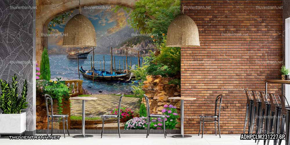 Tranh dán tường 3D Phong Cảnh-ADHPCLM231227-6P - Tranh tường chất lượng cao